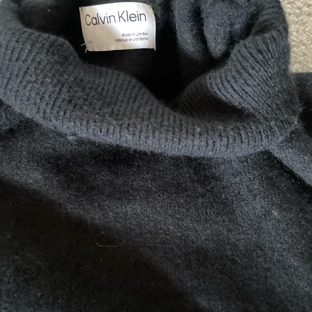 Calvin Klein Charcoal Turtleneck Sweater for Men